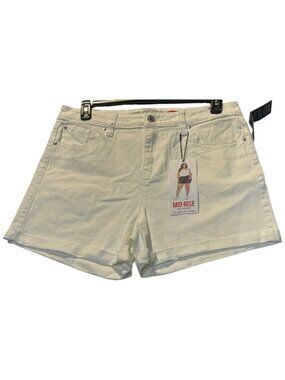 Celebrity Pink Size 16 Junior Mid-Rise Denim Shorts Optic White Cotton Blend